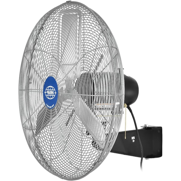 Global Industrial Deluxe Fan, Wall Mount, 24 in Blade Dia, 120V, Oscillating 258321 - main
